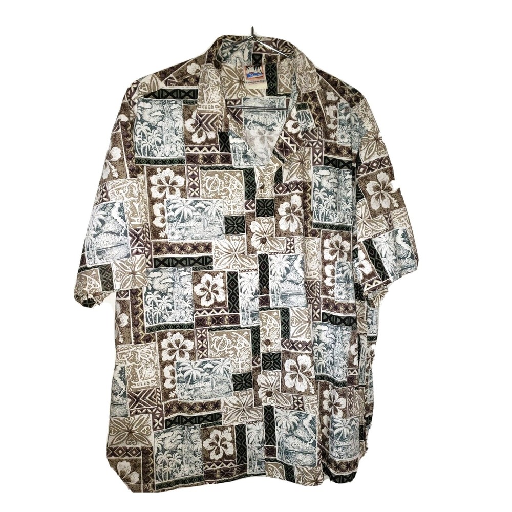 Hawaiian Togs Hawaiian Shirt Tropical island Hibiscus Design 2XL